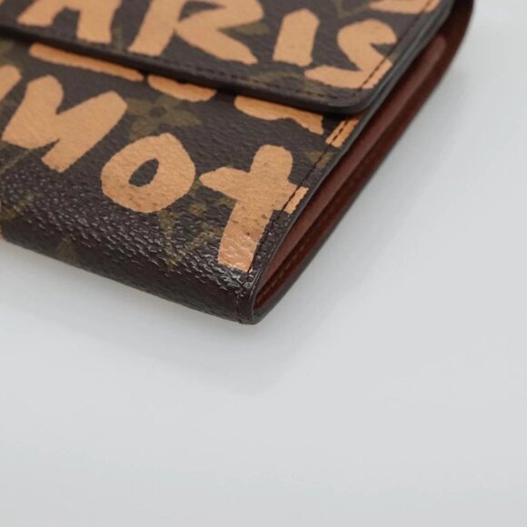 LOUIS VUITTON Graffiti Porte Monnaie Credit Wallet Orange M92190 LV Auth 140515 - Picture 4 of 15